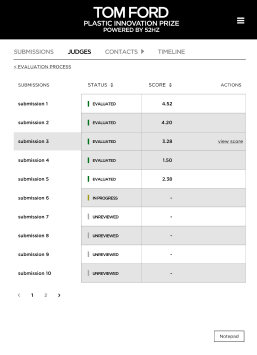 judges portal evaluation. 